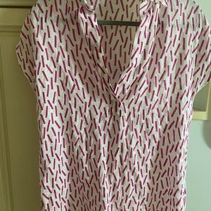 Pink and white sprinkle blouse
